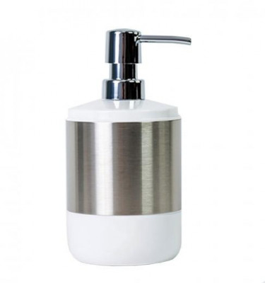 Дозатор для жидкого мыла Primanova белый, LIMA XL, 9.5х9.5х18.5 см пластик M-SA06-01