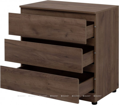 Комод для ванной Aquanet Сканди 800x480 Дуб крафт 3 ящика (00302544)