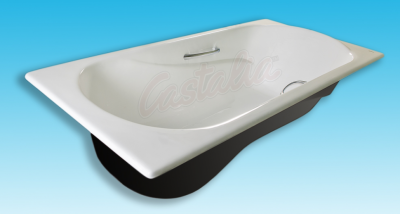 Чугунная ванна CASTALIA Venera 170х80 с ручками (ножки в комплекте), белая