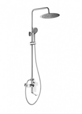 Душевая стойка со смесителем для ванны с верхним и ручным душем BelBagno ANCONA-VSCM-CRM