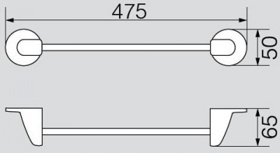 Veragio Oscar Cromo OSC-5220.CR держатель для полотенец, хром 40 см