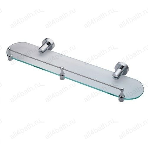 WasserKRAFT Donau K-9444 полка стеклянная с бортом, хром