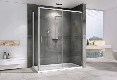 Душевой угол Abber Komfort 160x90 AG93160-S92 пр-ль хром стекло прозрачное