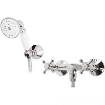 Смеситель для душа с ручным душем, шлангом 150 см и держателем CEZARES GOLF-D-01-Bi, хром