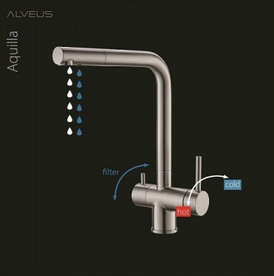 Кухонный смеситель Alveus Aquila G55 Beige 1139807 бежевый