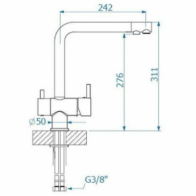 Кухонный смеситель Alveus Aquila G55 Beige 1139807 бежевый