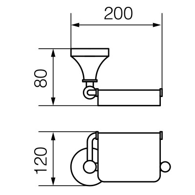 VERAGIO GIALETTA BRONZO VR.GIL-6481.BR бумагодержатель закрытый, бронза