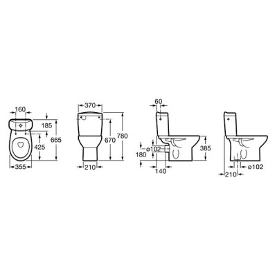 Roca Victoria 34139E000 бачок для унитаза