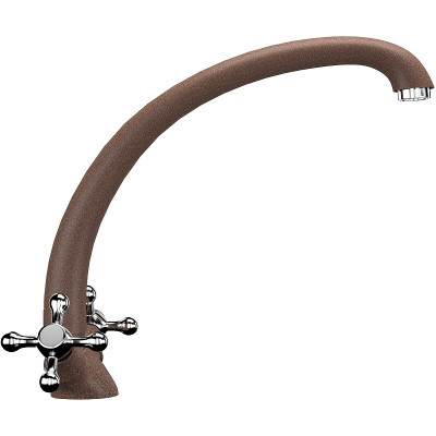 Смеситель для кухни Ulgran Classic U-013-302 высота 216 мм двухвентильный песочный