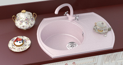 Смеситель для кухни Ulgran Classic U-013-302 высота 216 мм двухвентильный песочный