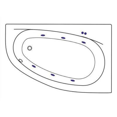 Ванна акриловая Excellent Kameleon 170x110 R WAEX.KMP17.SOFT.BR с гидромассажем угловая