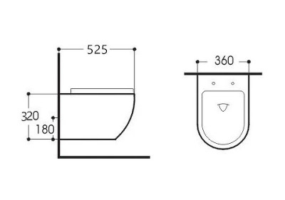 Унитаз подвесной с сиденьем Микролифт AQUATEK Европа AQ1901-MW (Белый матовый)