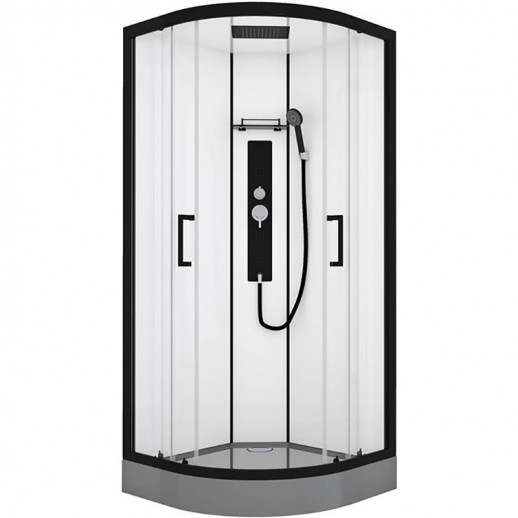 Душевая кабина Black&White Galaxy 8001900 с гидромассажем пр-ль черный 90х90 см четверть круга