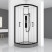 Душевая кабина Black&White Galaxy 8001900 с гидромассажем пр-ль черный 90х90 см четверть круга