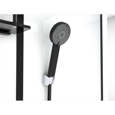 Душевая кабина Black&White Galaxy 8001900 с гидромассажем пр-ль черный 90х90 см четверть круга