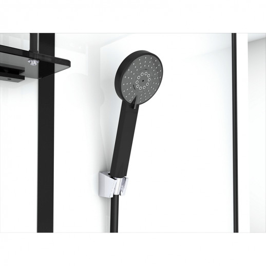 Душевая кабина Black&White Galaxy 8001900 с гидромассажем пр-ль черный 90х90 см четверть круга