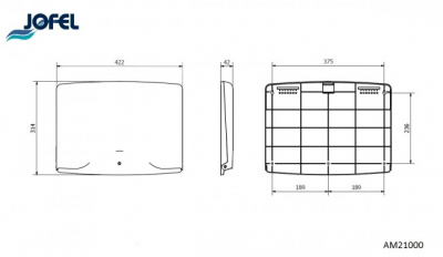 Jofel AZUR AM21000 диспенсер бумажных покрытий на унитаз