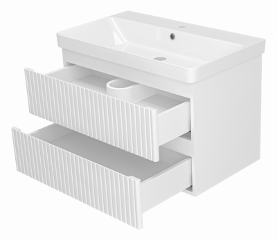 Тумба под раковину Brevita Victory 80 подвесная (белая) VIC-09080-0102Я