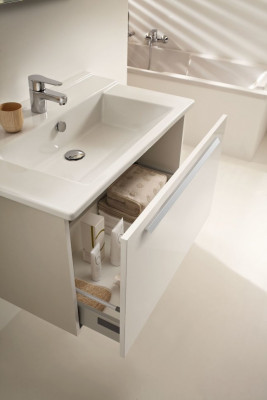 Мебель 77 см для раковины-столешницы, белый блестящий, Jacob Delafon «STRUKTURA» (EB1285-N18)