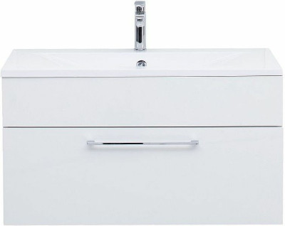 Тумба под раковину De Aqua Кубика 90 167034 подвесная белая матовая
