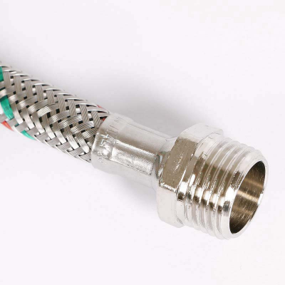 Гибкая подводка для воды UNI-FITT НВ 1/2" 80 см оплетка из нержавеющей стали (501S2008)