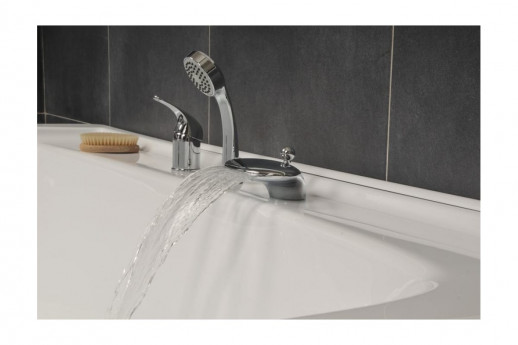 RAVAK X07P003 врезной смеситель каскадный RS 025.00 Rosa для ванны, хром
