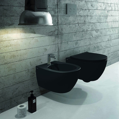 Унитаз Globo 4ALL MDS03.AR подвесной черный без сиденья