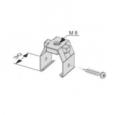 TECE Установочный элемент с резьбой М8 TECE 9040004