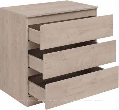 Комод для ванной Aquanet Сканди 800x480 Дуб эдгрейн 3 ящика (00302543)