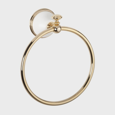Tiffany World Harmony TWHA015bi/oro полотенцедержатель-кольцо, белый/золото