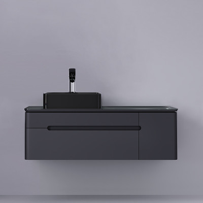 Тумба под раковину Jorno Shine 120 Shi.01.120/P/A подвесная антрацит