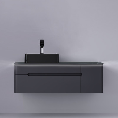 Тумба под раковину Jorno Shine 120 Shi.01.120/P/A подвесная антрацит