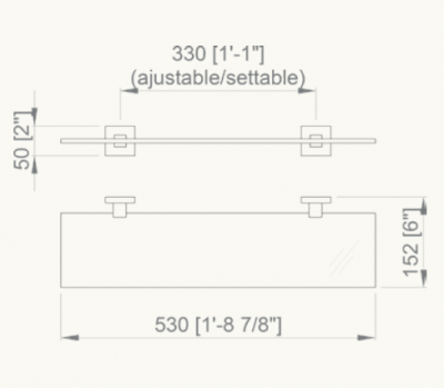 NOFER Barcelona 16910.В полка стеклянная