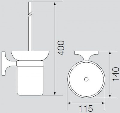 Veragio Oscar Bronzo OSC-5290.BR ершик для унитаза, бронза/матовое стекло