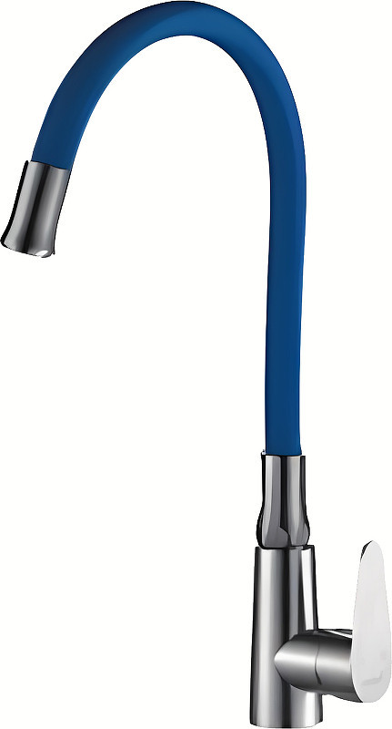 Излив смесителя Haiba HB7180-4 гибкий (латунь силикон) синий