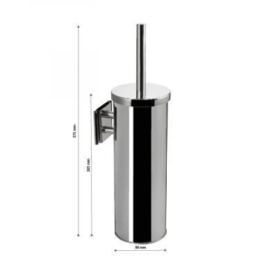 Туалетный ершик настенный GFmark 314, нержавеющая сталь