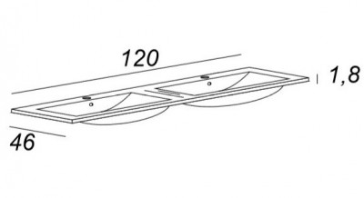 Тумба под раковину CEZARES TIFFANY 120 Blu Petrolio