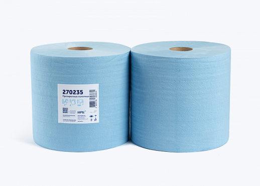 НРБ 270235 протирочные полотенца, 350 м, Premium, синие (2 рулона, 24 см)
