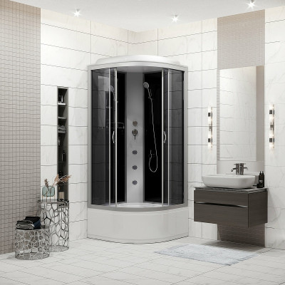 Душевая кабина Niagara Classic 100x100 NG-2509-14G с гидромассажем четверть круга