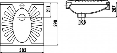 Чаша Генуя Creavit TP595-00CB00E-0000 белая фарфор