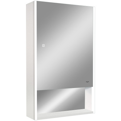 Зеркальный шкаф в ванную Reflection Box 600х800 RF2422WH с подсветкой белый матовый