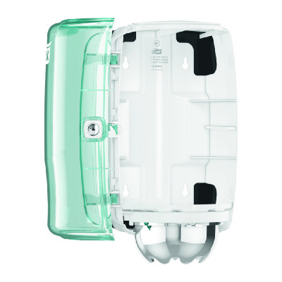 Tork Performance мини-диспенсер для полотенец с центральной вытяжкой белый/голубой