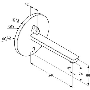 Смеситель для раковины KLUDI ZENTA хром 3840105