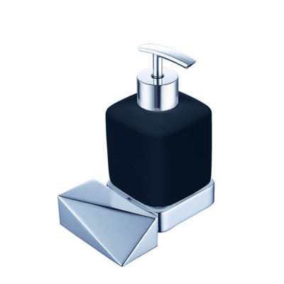 Дозатор для жидкого мыла Boheme New Venturo 10317-CR-B подвесной, хром / черный