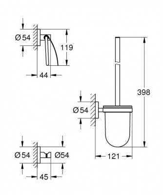 Набор аксессуаров GROHE Essentials, хром (40407001)
