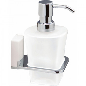 Дозатор жидкого мыла WasserKRAFT Leine K-5099W хром белый