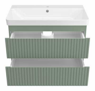 Тумба под раковину Brevita Victory 80 подвесная (зеленая) VIC-09080-0802Я