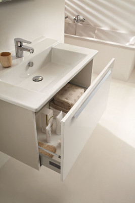 Мебель 117 см для раковины-столешницы, серый антрацит, Jacob Delafon «STRUKTURA» (EB1287-N14) 2 ящ.