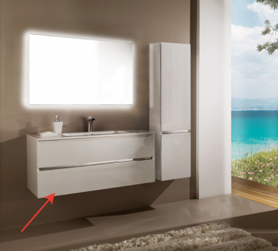 SanVit КУБЭ-2 тумба с раковиной 100 см, шелк сталь