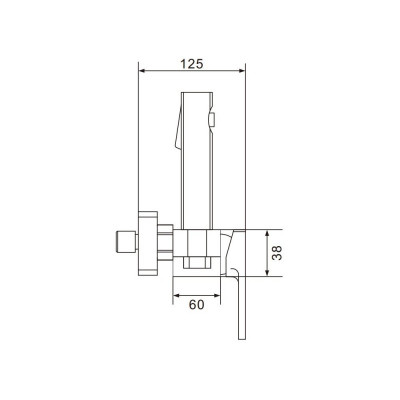Гигиенический душ со смесителем Raffine F0596H-1, черный